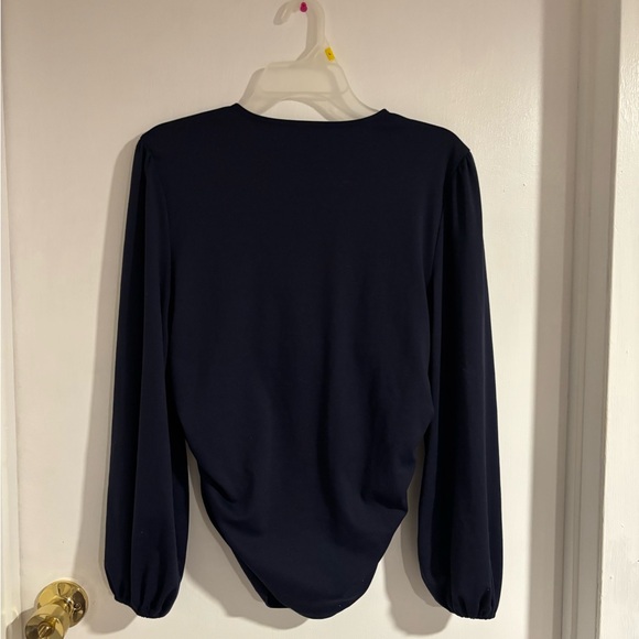 Grace Karin Navy Wrap Blouse - Picture 5 of 5